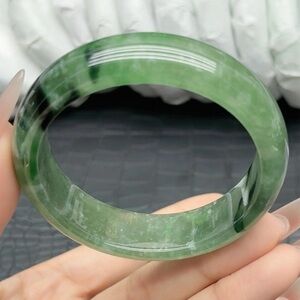 Genuine Green Jade Bangle Bracelet Size 5.68